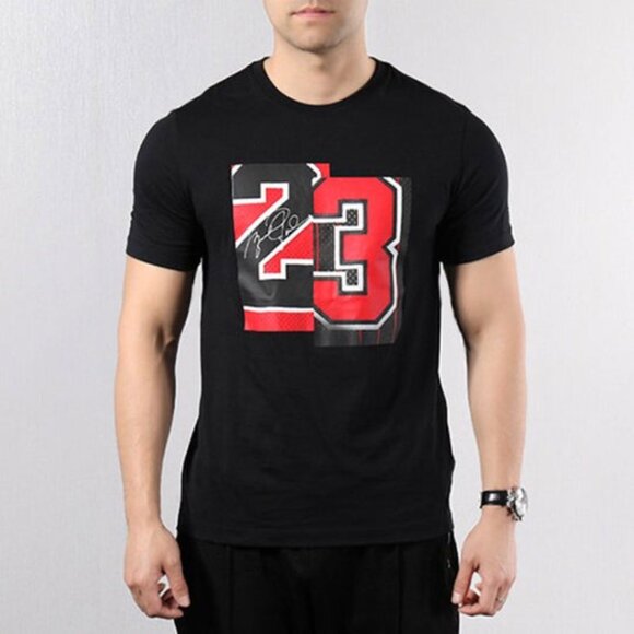Air Jordan Casual Sports short Sleeve"23 Black" - Picture 6 of 8